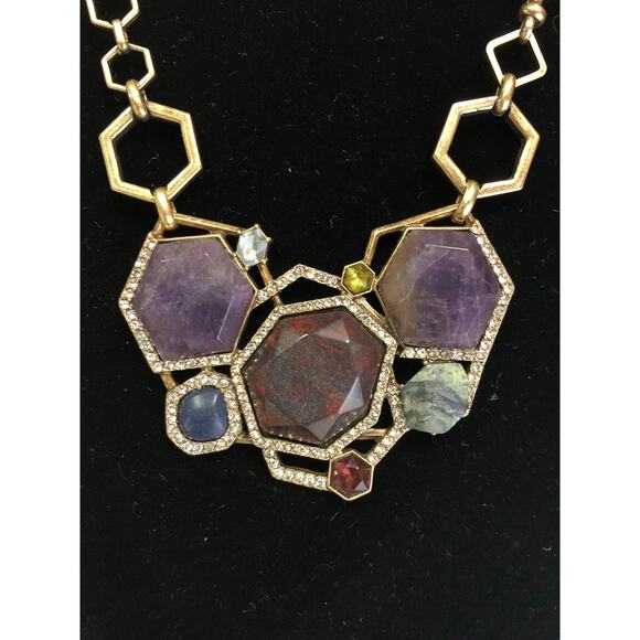 CHLOE + ISABEL geometric multi-stone statement necklace - N171 - Picture 2 of 4